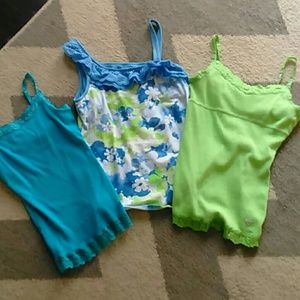 Lot of 3 JUSTICE Girl tank tops size 12 14 16